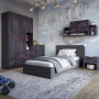 Гарнітур в спальню LION Краш Бетон темний з 6 елементів (LION-044192) - фото 1