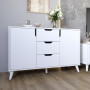 Комод у вітальню з білими ніжками М-ЗОН Борн 1200 Німфея Альба (білий) (MZN-031098) - фото 1