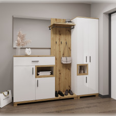 Передпокій Сокме Монте (модульний, 4 елементи) Дуб Артизан/Білий (SKM-081119)