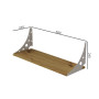 Полка настенная Ferrum-decor Ханди 2 240x600x240 металл Белый ДСП Дуб Артизан 16 мм (FRD-102587) - фото 2