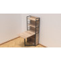Стіл книжка з етажеркою Практик 2 Ferrum-decor 1555x640x990 Чорний метал ДСП Дуб Сонома 16 мм (FRD-104628) - фото 3