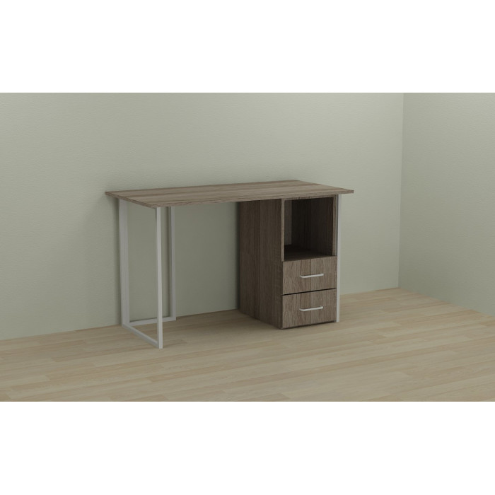 Письменный стол Ferrum-decor Отто 75x140x60 белый ДСП Дуб Сонома Трюфель 16мм (FRD-101033)