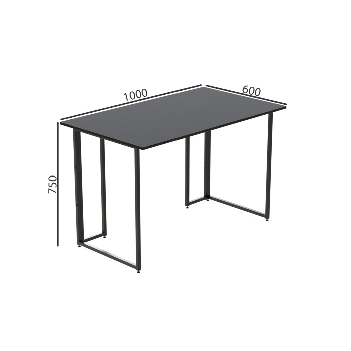 Комп'ютерний стіл Ferrum-decor Ханна 76x100x60 чорний ДСП Сосна Кембра 32мм (FRD-103480)