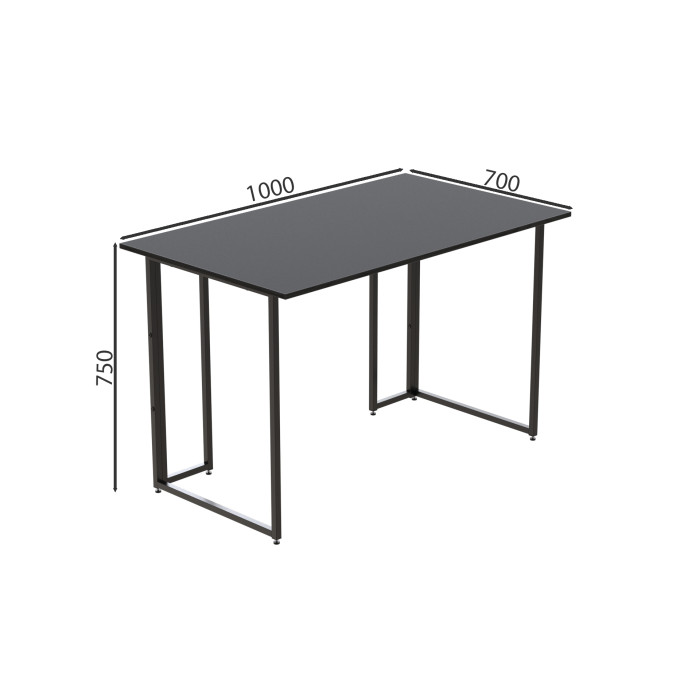 Комп'ютерний стіл Ferrum-decor Ханна 76x100x70 чорний ДСП Сосна Кембра 32мм (FRD-103510)
