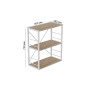 Етажерка 3/60 Ferrum-decor Серії Конект 73x60x28 білий ДСП Дуб Сан-Марино 16мм (FRD-104261) - фото 3