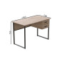 Компьютерный стол Ferrum-decor Дакота 75x140x70 черный ДСП Дуб Сан-Марино 16мм (FRD-101957) - фото 3