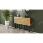 Стол-книжка трансформер Орион 3 Ferrum-decor 750x1150x880 Черный металл ДСП Дуб Артизан 16 мм (FRD-105086) - фото 10