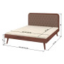 Двуспальная деревянная кровать Mebigrand Токио Венге/Аляска 23 (Бежевый) 140х190 см (MBG-4860) - фото 3