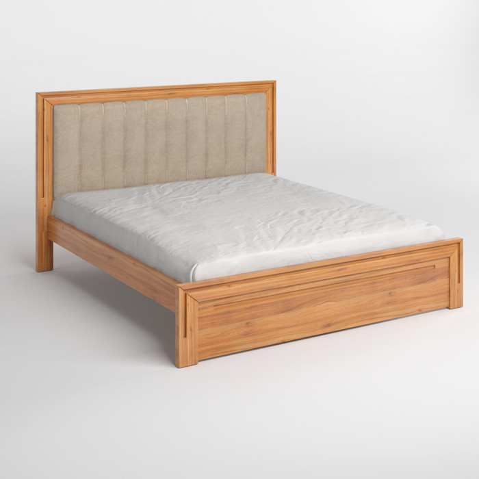 Полуторная деревянная кровать Mebigrand Торонто Т1 Ольха/Аляска 23 (бежевый) 120х200 см (MBG-7686)