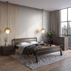 Двуспальная кровать Mebigrand Верона Венге 160х200 см (MBG-1947)