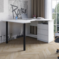 Геймерский компьютерный стол LION Буст угловой с ящиками Бетон Style (LION-041450)