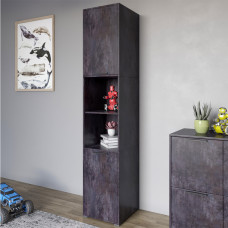 Пенал закритий LION Краш з 2 дверцятами Бетон темний (LION-044040)