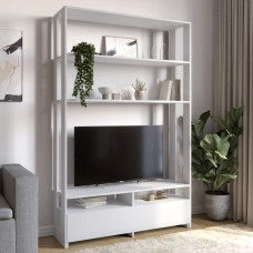Модуль-4 стелаж з полицями та тумбою під ТВ LION Нобу Німфея Альба (білий) (LION-042434)