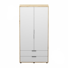 Шкаф распашной 2Д2Ш Сокме Нитро 195х98х50 Дуб вотан/Белый (SKM-081195)