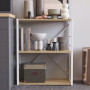 Етажерка 3/60 Ferrum-decor Серії Конект 75x60x28 білий ДСП Дуб Сонома 16мм (FRD-104263) - фото 1