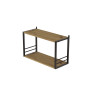 Книжная полка универсальная Ferrum-decor Стим 1 38x63x26 черный ДСП Дуб Артизан 16мм (FRD-104087) - фото 2