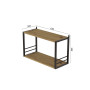 Книжная полка универсальная Ferrum-decor Стим 1 38x63x26 черный ДСП Дуб Артизан 16мм (FRD-104087) - фото 3