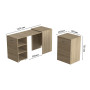 Стіл-тумба трансформер Смарт 1/2 Ferrum-decor 750x1450x600 ДСП Дуб Сонома 16 мм (FRD-105077) - фото 2