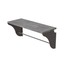 Настінна полиця Ferrum-decor Комфі 260x700x240 метал Сірий ДСП Бетон 16 мм (FRD-102778)