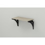 Полка настенная Ferrum-decor Ханди 2 240x600x240 металл Черный ДСП Сонома 16 мм (FRD-102578) - фото 4
