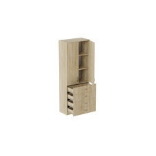 Шафа Анжело Ferrum-decor на 3 полиць з 2 дверима та 4 ящики 1900x700x380 ДСП Дуб Сонома 16 мм (FRD-105028)