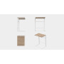 Столик приставний Террі Ferrum-decor 650x440x330 Білий метал ДСП Дуб Сонома 16 мм (FRD-104658) - фото 8
