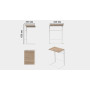 Столик приставний Террі Ferrum-decor 650x440x330 Білий метал ДСП Дуб Сонома 16 мм (FRD-104658) - фото 6