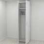 Шафа Гардероб Уні секція 6 серії Конект Ferrum-decor 220x60x50см Білий метал ДСП Білий 16 мм (FRD-104579) - фото 1