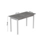 Стіл кухонний Ferrum-decor Маріо 75x120x60 Білий ДСП Бетон 16мм (FRD-105582) - фото 3