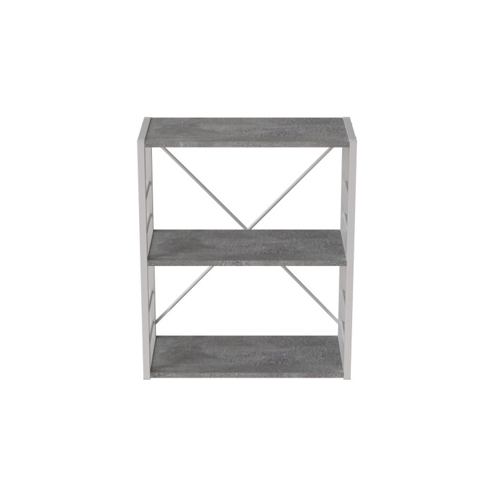 Етажерка 3/60 Ferrum-decor Серії Конект 75x60x28 білий ДСП Бетон 16мм (FRD-104262)