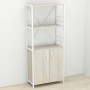 Етажерка 3/60 Ferrum-decor Серії Конект із тумбою 144x60x28 Білий ДСП Сонома (FRD-104452) - фото 1