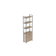 Этажерка 4/60 Ferrum-decor Серии Конект с тумбой 179x60x28 Серый ДСП Сан-Марино (FRD-102478)