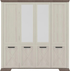 Шкаф для одежды с зеркалом Гербор Марсель SZF4D Ясен снежный/Дуб сонома трюфель (GRB-1435)