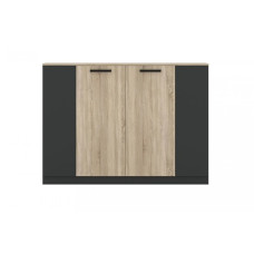 Тумба офисная Гербор Офис Нью KOM4D Антрацит/Дуб сонома (GRB-1379)