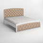 Двоспальне дерев'яне ліжко Mebigrand Мехіко Білий (RAL9003)/Аляска 23 (Бежевий) 140х200 см (MBG-12016) - фото 2