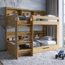 Дитяче двоярусне ліжко LION Майнкрафт 90х190 см з шухлядою Дуб Артизан (LION-041536)