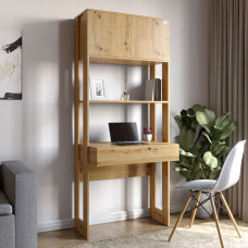 Модуль-2 стелаж зі столом та полицями LION Нобу Дуб Артизан (LION-042424)