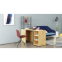 Стол-тумба трансформер Смарт 4/1 с этажеркой Ferrum-decor 1430x1450x500 Черный металл ДСП Дуб Артизан 16 мм (FRD-105128) - фото 3