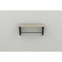 Полка настенная Ferrum-decor Комфи 260x500x240 металл Черный ДСП Сонома 16 мм (FRD-102719) - фото 3