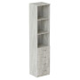 Пенал Анжело Ferrum-decor на 3 полиці з 4 шухлядами 1900x400x380 ДСП Бетон 16 мм (FRD-104929) - фото 1