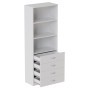 Шкаф Анжело Ferrum-decor на 3 полки с 4 ящика 1900x700x380 ДСП Белое 16 мм (FRD-105019) - фото 1