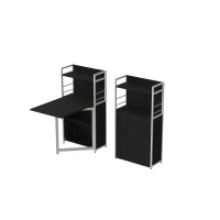 Стіл книжка з етажеркою Практик 1 Ferrum-decor 1200x640x990 Білий метал ДСП Сосна Кембра 16 мм (FRD-104620)