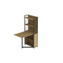 Стол книжка с этажеркой Практик 2 Ferrum-decor 1555x640x990 Черный металл ДСП Дуб Артизан 16 мм (FRD-104630) - фото 3