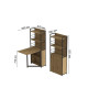 Стол книжка с этажеркой Практик 2 Ferrum-decor 1555x640x990 Черный металл ДСП Дуб Артизан 16 мм (FRD-104630) - фото 2