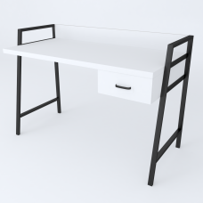 Письменный стол Ferrum-decor Комфорт 750x1000x600 Черный металл ДСП Белое 32 мм (FRD-103422)