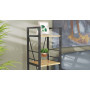 Етажерка 4/34 Ferrum-decor Серії Конект 120x34x28 чорний ДСП Дуб Артизан 16мм (FRD-104273) - фото 3