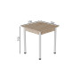 Стіл кухонний Ferrum-decor Агата 75x70x70 Білий ДСП Сан-Марино 16мм (FRD-105633) - фото 3