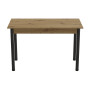 Стіл кухонний Ferrum-decor Беніта 75x120x80 Чорний ДСП Дуб Артизан 16мм (FRD-105703) - фото 1