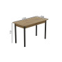 Стіл кухонний Ferrum-decor Беніта 75x120x80 Чорний ДСП Дуб Артизан 16мм (FRD-105703) - фото 4