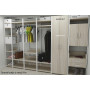 Шафа Гардероб Уні секція 3 серії Конект Ferrum-decor 220x60x50см Білий метал ДСП Дуб Сонома 32 мм (FRD-104533) - фото 2